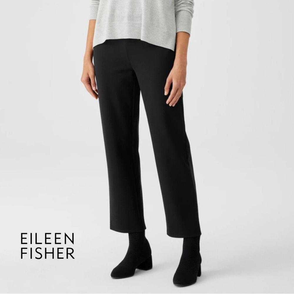 Eileen Fisher Black Straight Leg Pants